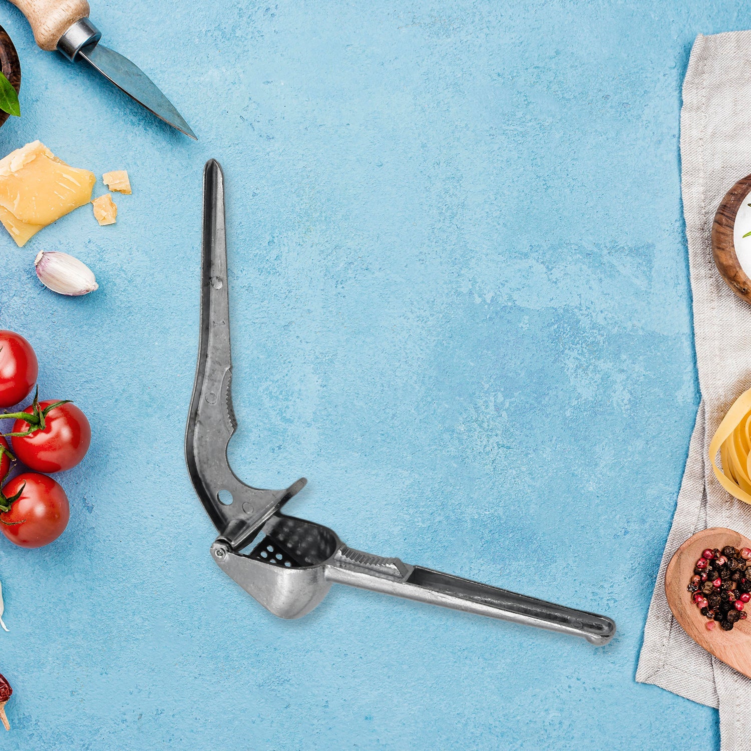 7030A Garlic Press All Aluminum Easy to Use with Light Weight without Difficulty Cooking Baking, Kitchen Tool, Dishwaher Safe 7030A Garlic Press All Aluminum Easy to Use with Light Weight without Difficulty Cooking Baking, Kitchen Tool, Dishwaher Safe